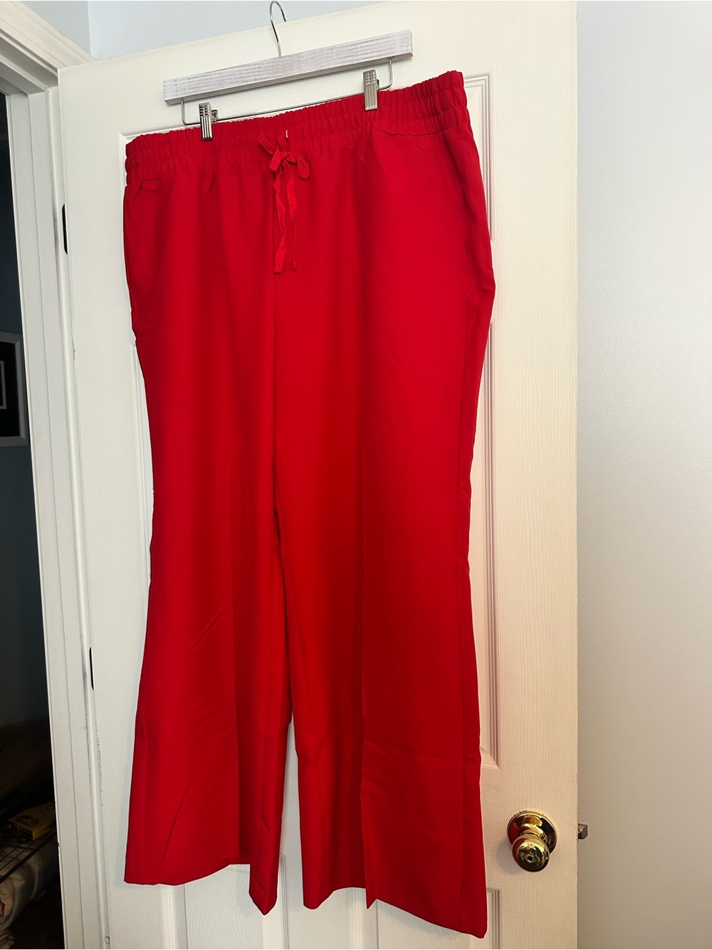 NWT Lane Bryant Red Wide-Leg Drawstring Pants